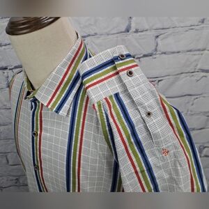 Robert Graham Men's Button Down Shirt Casual Multicolor Check Striped XL